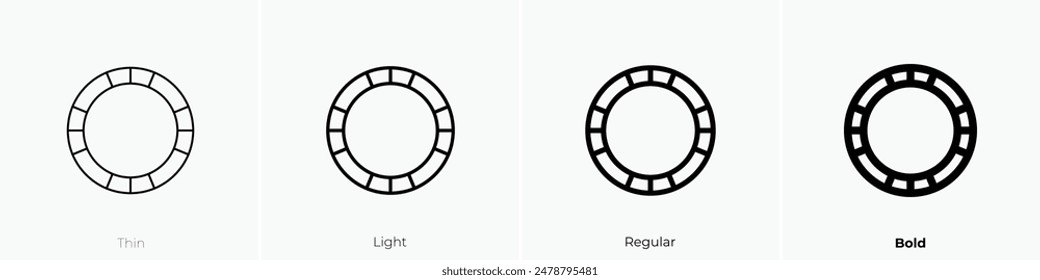 hula hoop icon. Thin, Light Regular And Bold style design isolated on white background