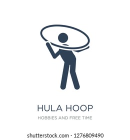 hula hoop icon vector on white background, hula hoop trendy filled icons from Hobbies and free time collection, hula hoop vector illustration