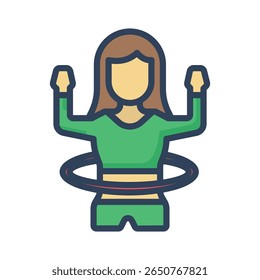 Hula hoop Vector Icon which can easily modify or edit

