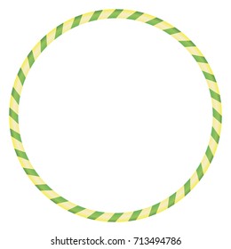 The hula Hoop yellow with green 
