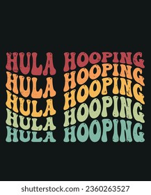 Hula hooping typography colorful design