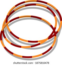 Hula hoops, illustration, vector on white background