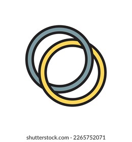 Hulahoop Icon Simple Vector Illustrator