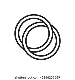 Hulahoop Outline Icon Vector Illustrator