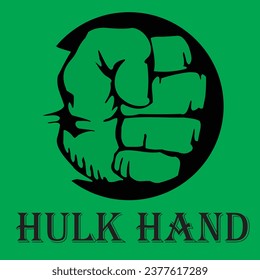 El dibujo de la mano de Hulk apretó la mano. Ilustración del vector