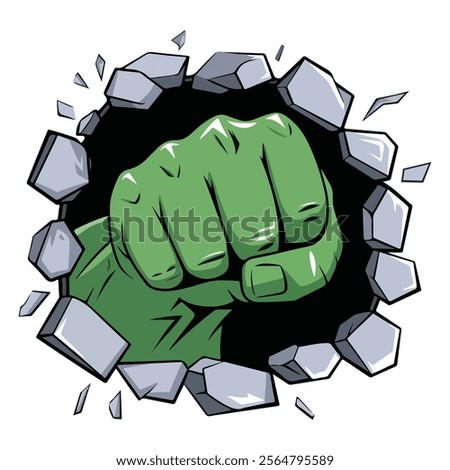 Hulk hand vector fist hand vector art