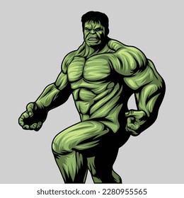 Hulk Vector art, Bodybuilder, Vector Illustration