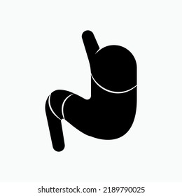 Hull Icons. Digestive Element, Human Internal Organ Symbol - Vector.