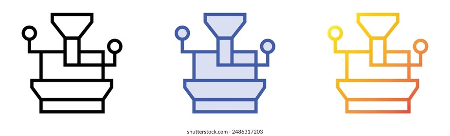 hulling icon. Linear, Blue Fill and Gradient Style Design Isolated On White Background