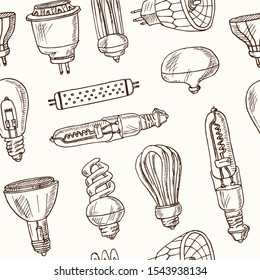 Hulogen seamless pattern Hand drawn vector illustration isolated on white background.