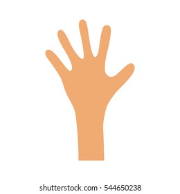 Huma hand silhouette icon vector illustration graphic design