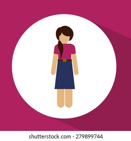 Humain Resources design over pink background, vector illustration