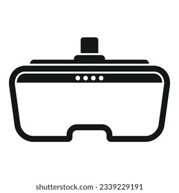 Human 3d Headset Symbol einfache Vektorgrafik. Virtuelle Brille. Digitales Video