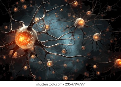 Human 3D Neuron Cell Brain Medical Synapse