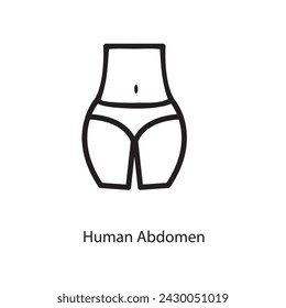 Human Abdomen icon. simple flat trendy style vector illustration on white background..eps
