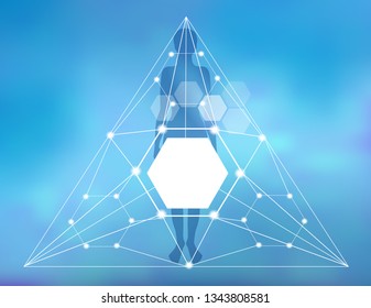Human. Abstract background from the sphere of medicine, science, high technology. Modernity.