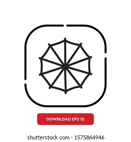 Human accessories symbol, umbrella outline vector icon. Modern, simple flat vector illustration for web site or mobile app