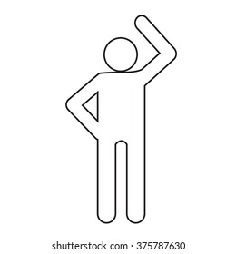 Human Action Poses Icon Illustration design