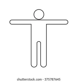 Human Action Poses Icon Illustration design