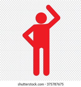 Human Action Poses Icon Illustration design