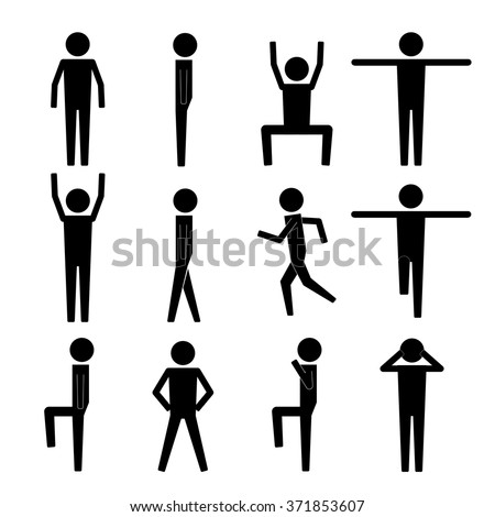 Human Action Poses Postures Stick Figure Stock Vector - vrogue.co