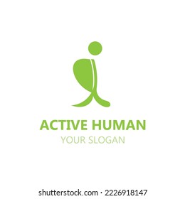Human Active logo template health abstract people vector