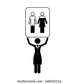 human activities over white background vector illustration