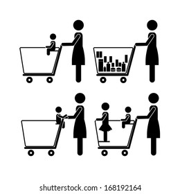 human activities over white background vector illustration
