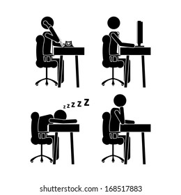 human activities over white background vector illustration