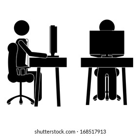 human activities over white background vector illustration
