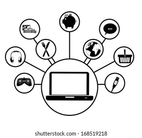 human activities over white background vector illustration