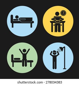 human activity design, vector illustration eps10 graphic 