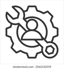Human Activity Outline Icon Vector Illustration