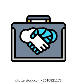 human ai collaboration color icon vector. human ai collaboration sign. isolated symbol illustration