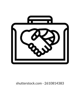 human ai collaboration line icon vector. human ai collaboration sign. isolated contour symbol black illustration