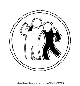 Human always want to the best. But forget to be good. Friend Friendship Relationship Icon Sign Symbol Pictogram.