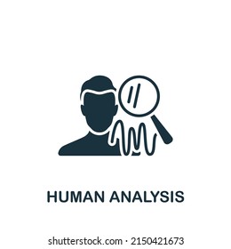 Human Analysis icon. Monochrome simple Business Training icon for templates, web design and infographics