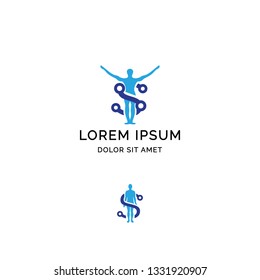 Human Analysis with S letter Logo template