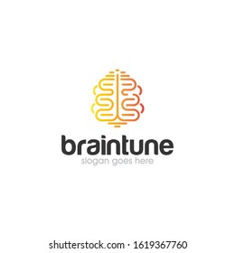 Human anatomical brain concept vector logo design