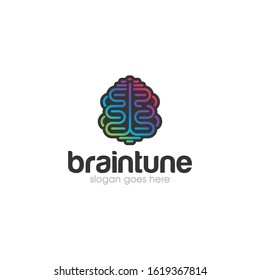 Human anatomical brain concept vector logo design