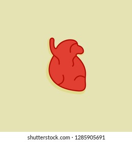 Human Anatomy Body Vector Illustration. Heart Liver Flat Design Eps 10 Editable Vector Illustration.