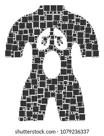 Human Anatomy composition icon of squares and circles in various sizes. Vector objects are grouped into human anatomy mosaic design concept.