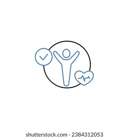 Icono de línea de concepto de anatomía humana. Ilustración de elemento simple. Diseño de símbolos de esquema de concepto de anatomía humana.