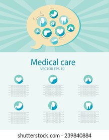Human anatomy. Infographic icons.Background.EPS 10 file. 