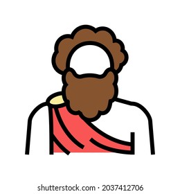 human ancient greece color icon vector. human ancient greece sign. isolated symbol illustration