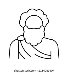 human ancient greece line icon vector. human ancient greece sign. isolated contour symbol black illustration