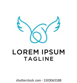Human Angel Abstract Logo Template
