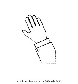 Human arm silhouette icon vector illustration graphic design