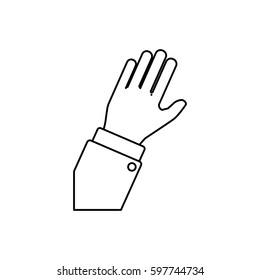Human arm silhouette icon vector illustration graphic design