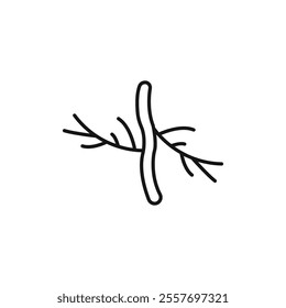 Human artery icon Isolated flat vector in outline
